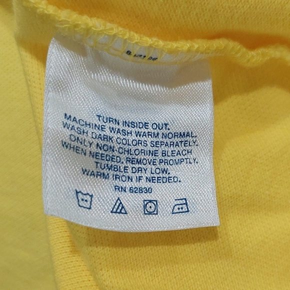 Lands End Unisex Yellow Polo Short Sleeve Shirt Sz 3X - Picture 7 of 8
